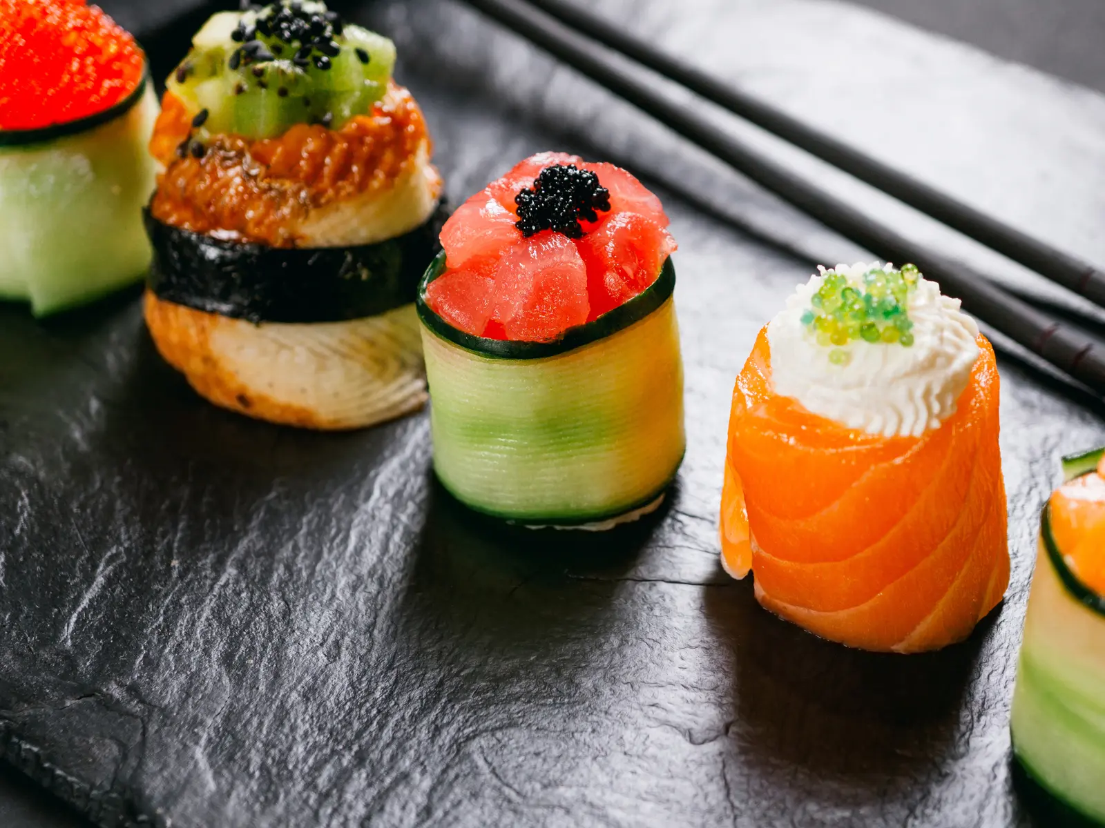 What are some creative or unconventional sushi combinations?